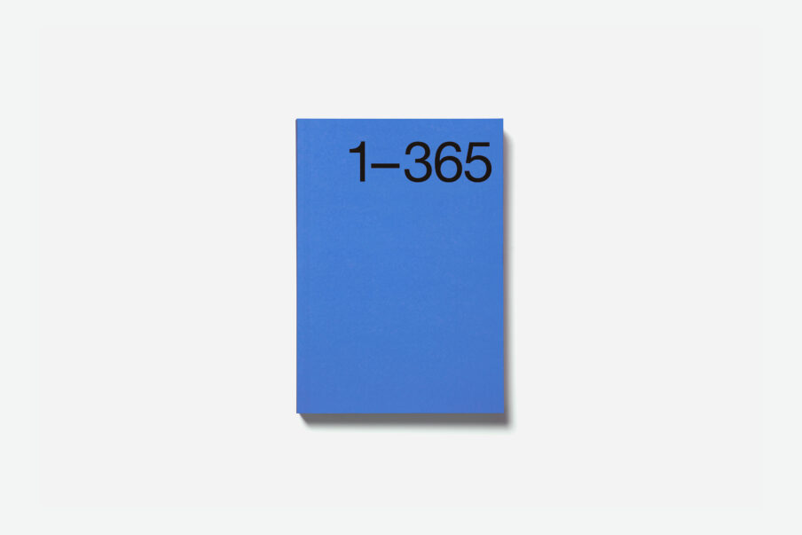 Journal 365 soft cover notebook with minimalist graphic design.